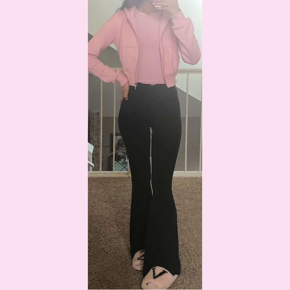 H&M pink drawstring jacket with hoodie